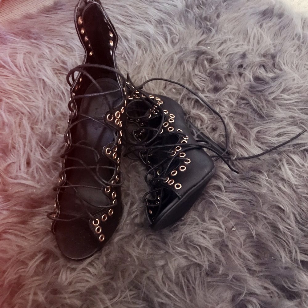 Sexy Lace up high heels shoes